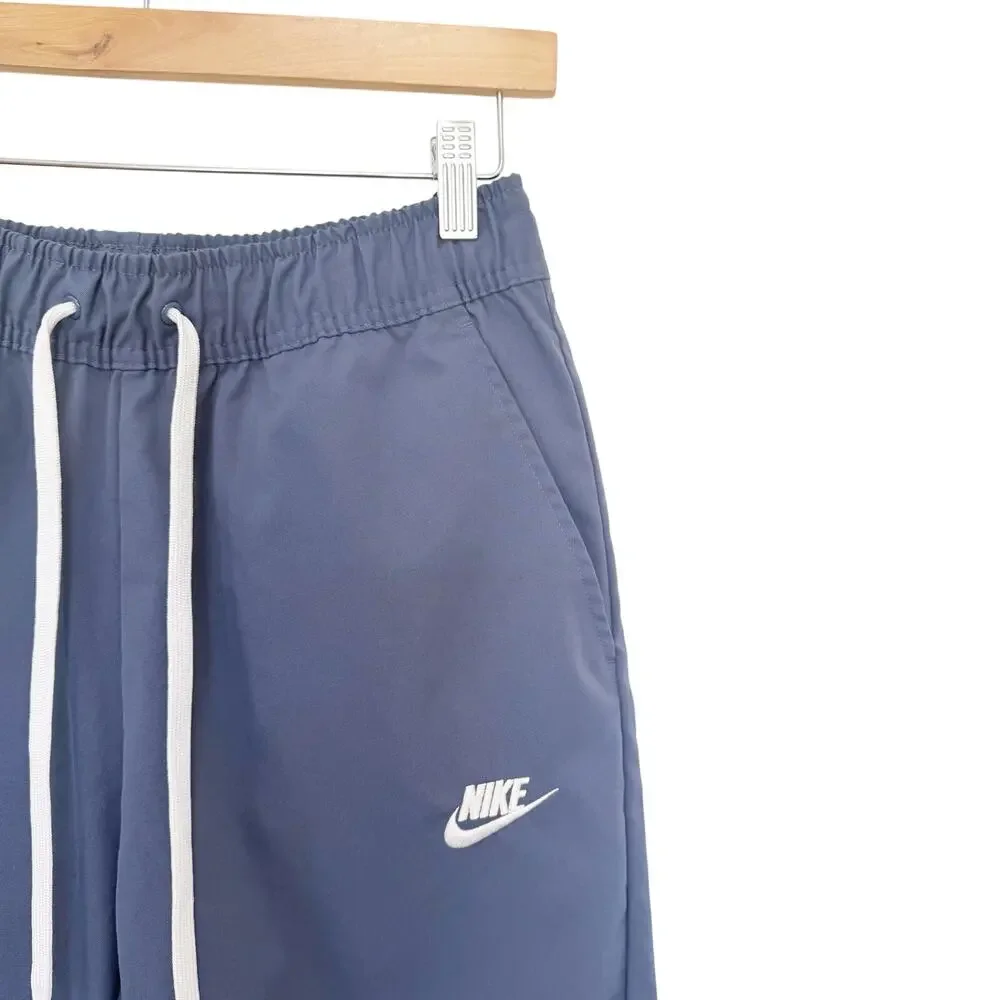 Nike Club Mens Woven Tapered Leg Pants Blue Sz S
